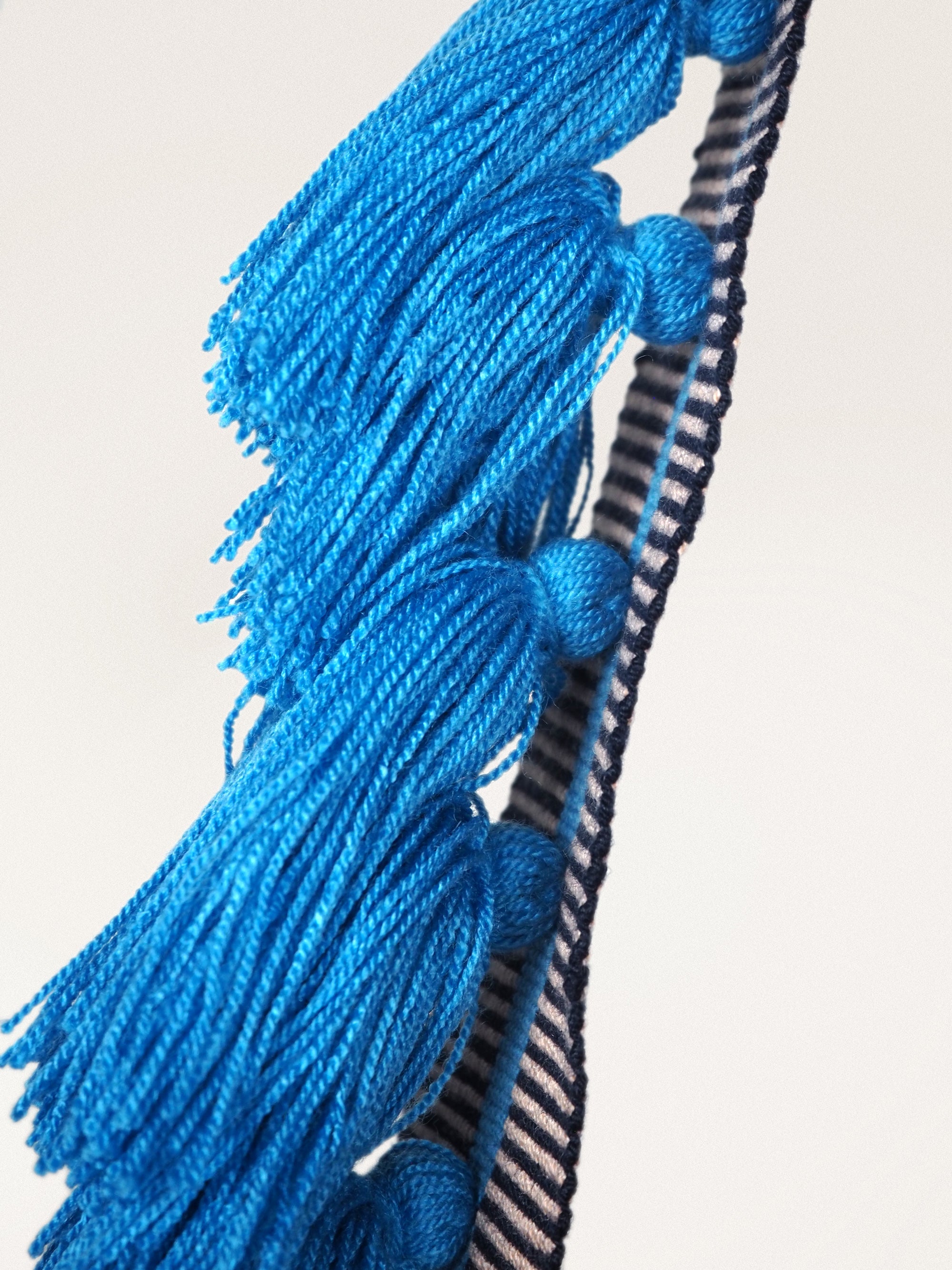 Mochila Wayuu (Mediana) - Pompon Oceano