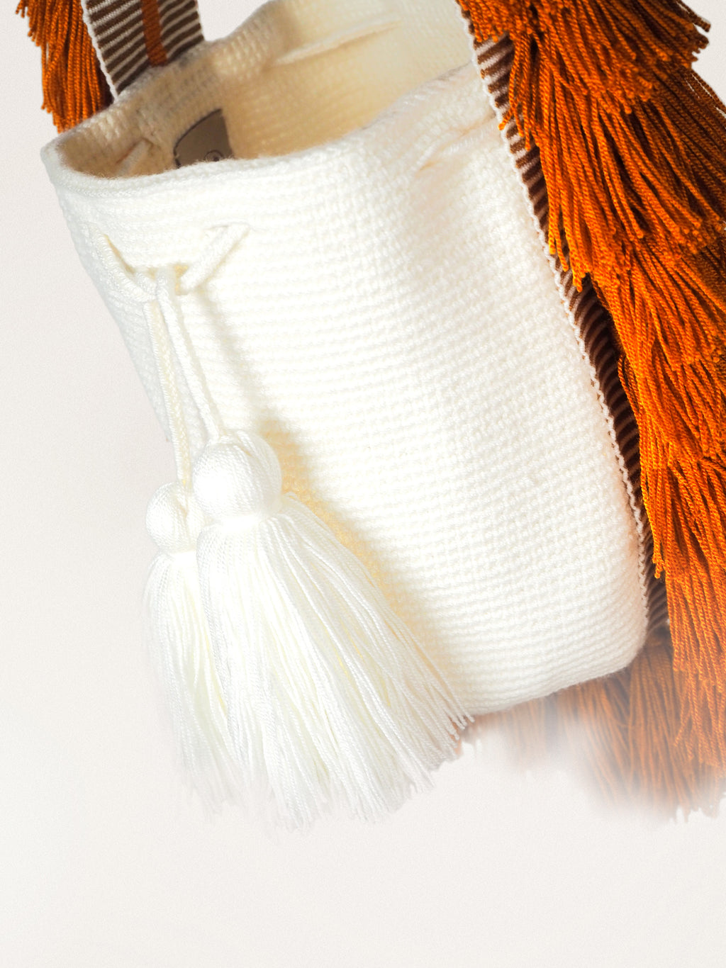 Mochila Wayuu (Mediana) - Pompon Amanecer